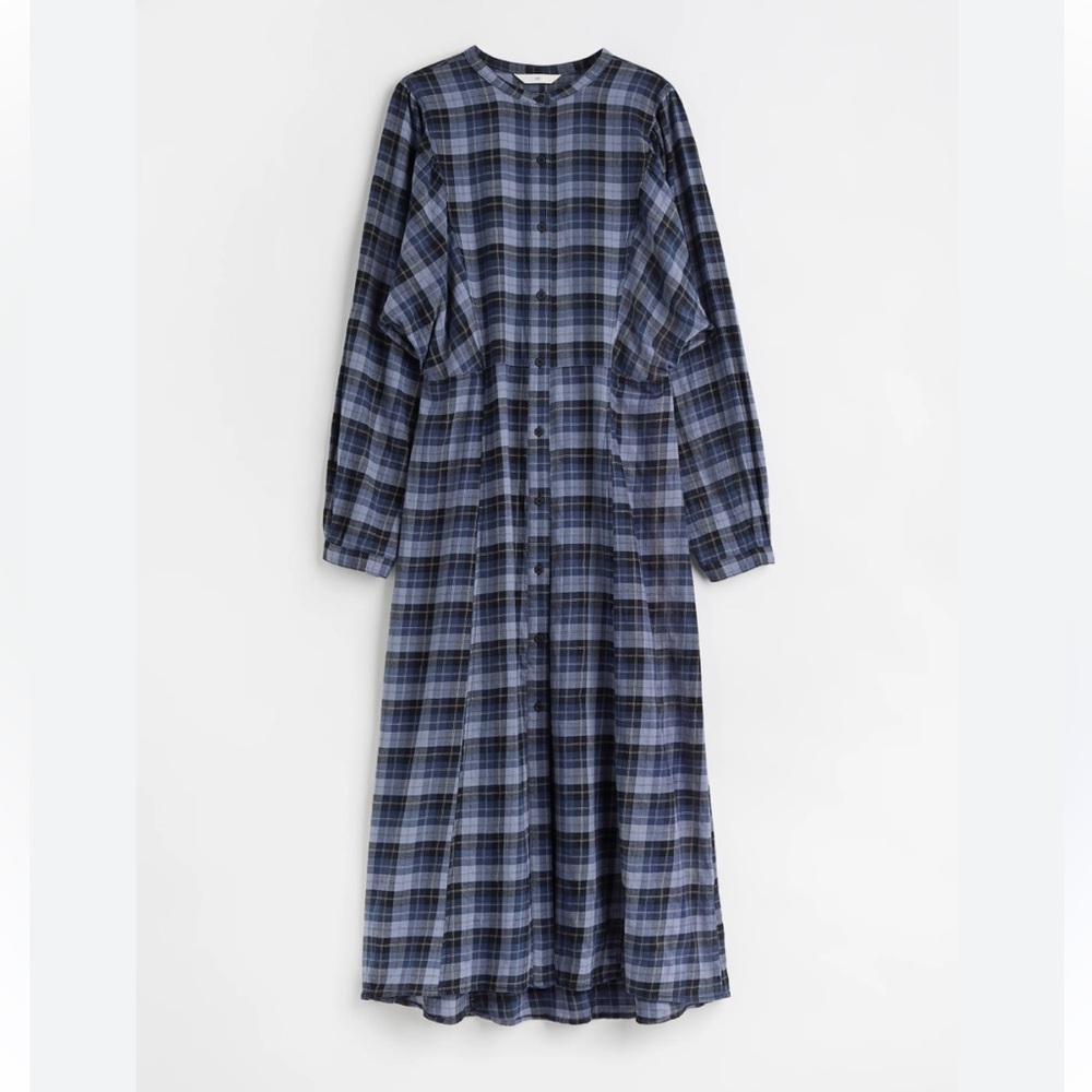 H&M | Plaid Batwing-Sleeved Dress | S